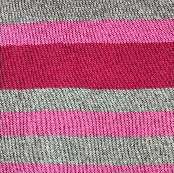 Strickstoff - Streifen - Baumwolle - pink/rosa
